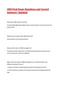 ODS Final Exam Questions and Correct&NewLine;Answers&vert; Updated 2026&sol;27