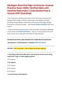 Michigan Electrical Sign Contractor License Practice Exam 2026 &vert; Verified Q&A with Detailed Rationales &vert; Code-Based Prep & Instant PDF Download