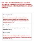 WGU - C237 - TAXATION 1 TEST practice Exam 2026&NewLine;2027NEWEST EXAM WITH COMPLEYE QUESTIONS AND &NewLine;CORRECT DETAILED ANSWERSVERIFIED 100&percnt; ALREADY &NewLine;GRADED A&plus;