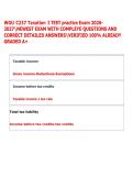 WGU C237 Taxation I TEST practice Exam 2026&NewLine;2027NEWEST EXAM WITH COMPLEYE QUESTIONS AND &NewLine;CORRECT DETAILED ANSWERSVERIFIED 100&percnt; ALREADY &NewLine;GRADED A&plus;