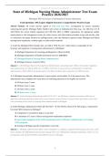 State of Michigan Nursing Home Administrator Practice Exam 2026&sol;2027 &vert; NHA Licensure &vert; Practice Questions and Answers
