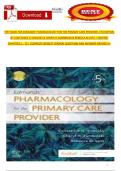 Edmunds&rsquo; Pharmacology for the Primary Care Provider&comma; 5th Edition by Constance G&period; Visovsky&comma; Cheryl H&period; Zambroski & Rebecca M&period; Lutz &ndash; Test Bank Questions and Answers &vert; Chapters 1&ndash;73 Complete &lpar;A&plus; Grade&rpar;