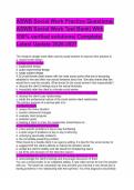 ASWB Social Work Practice Questions&vert; ASWB Social Work Test Bank&vert; With 100&percnt; verified solutions&vert; Complete&vert; Latest Update 2026-2027
