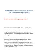 EVR1001 Exam 3 Broward college Questions And Answers Latest Update 2026