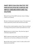 SMART SERVE EXAM 2026 PRACTICE TEST &NewLine;PAPER INTOXICATION RECOGNITION AND &NewLine;SERVICE GUIDELINES REVIEW SHEET FULL &NewLine;SOLUTIONS 