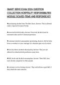 SMART SERVE EXAM 2026 QUESTION &NewLine;COLLECTION HOSPITALITY RESPONSIBILITIES &NewLine;MODULE SOLVED ITEMS AND RESPONSE KEY 