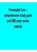 Prehospital Care Comprehensive Study Guide EMS Exam Review Material Emergency Medical Services Patient Care Principles 2025&sol; 2026