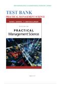 Test Bank for Practical Management Science 6th Edition by Wayne L&period; Winston&sol;S&period; Christian Albright&vert; 9781337406659&sol;&vert; All Chapters 1-14&vert; LATEST 2026