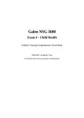 Galen NSG 3600 Exam 4 Child Health 2026&sol;2027 &vert; Pediatric Nursing &vert; 65 NCLEX-Style Questions with Rationales