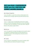 SOCY 1000 EXAM 1 COMPREHENSIVE &NewLine;PAPER 2026 FULL QUESTIONS AND &NewLine;CORRECT ANSWERS GRADED A&plus;