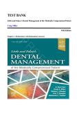 TEST BANK&lowbar;&lowbar;Little and Falace's Dental Management of the Medically Compromised Patient 10th Edition by Craig Miller &comma; ISBN&colon; 9780323809450 &vert;Chapters 1-30 &lpar;Questions with Rationalized Answers&rpar;&vert; Guide A&plus;
