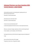 Arkansas Pharmacy Law Exam Questions With Correct Answers&vert; Latest Update 2026&sol;27