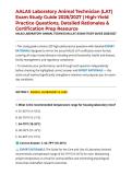 AALAS Laboratory Animal Technician &lpar;LAT&rpar; Exam Study Guide 2026&sol;2027 &vert; High-Yield Practice Questions&comma; Detailed Rationales & Certification Prep Resource