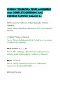 SOPHOS TECHNICIAN FINAL ASSESSMENT &NewLine;2026 COMPLETE QUESTIONS AND &NewLine;CORRECT ANSWERS GRADED A&plus; 