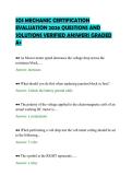 SOS MECHANIC CERTIFICATION &NewLine;EVALUATION 2026 QUESTIONS AND &NewLine;SOLUTIONS VERIFIED ANSWERS GRADED &NewLine;A&plus;