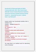 Introduction to Explosives Safety for Safety &NewLine;Professionals Exam 2026 &vert;&vert; Most Recent Exam                  &NewLine;2026-2027 Actual Complete Real Exam Questions           &NewLine;And Correct Answers &lpar;Verified Answers&rpar; Already                 &NewLine;Graded A&plus; &vert; Guaranteed