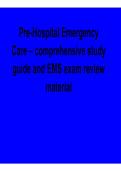 Pre-Hospital Emergency Care Comprehensive Study Guide EMS Exam Review Material Emergency Medical Services Fundamentals Patient Assessment 2025&sol; 2026