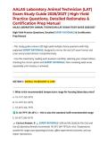 AALAS Laboratory Animal Technician &lpar;LAT&rpar; Exam Study Guide 2026&sol;2027 &vert; High-Yield Practice Questions&comma; Detailed Rationales & Certification Prep Manual