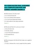 SSGI SCRUM MASTER FINAL ASSESSMENT &NewLine;2026 COMPLETE QUESTIONS AND &NewLine;CORRECT ANSWERS GRADED A&plus;