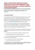 AAPC Certified Risk Adjustment Coder &lpar;CRC&rpar; Exam Study Guide 2026&sol;2027 &vert; High-Yield Practice Questions&comma; Coding Guidelines & Detailed Rationales