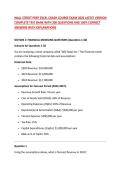 WALL STREET PREP EXCEL CRASH COURSE EXAM 2026 LATEST VERSION COMPLETE TEST BANK WITH 200 QUESTIONS AND 100&percnt; CORRECT ANSWERS WITH EXPLANATIONS