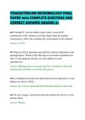 STRAIGHTERLINE MICROBIOLOGY &NewLine;EXAMINATION TEST 2026 FULL SOLUTION &NewLine;QUESTIONS AND ANSWERS GRADED A&plus;