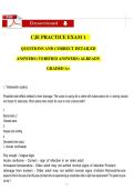 CJE PRACTICE EXAM 1 &NewLine;QUESTIONS AND CORRECT DETAILED ANSWERS &lpar;VERIFIED ANSWERS&rpar; ALREADY GRADED A&plus;&NewLine;
