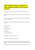 Galen NUR 210 Exam 1 Modules 1&period;docx