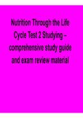 Nutrition Through the Life Cycle Test 2 Studying Comprehensive Study Guide Exam Review Material Lifespan Nutrition Midterm Preparation 2025&sol; 2026