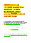 PN COMPREHENSIVE &NewLine;PREDICTOR with NGN Exam &NewLine;Study Guide &ndash; Practice &NewLine;Questions with Verified &NewLine;Answers&period; GRADED A&plus;&period; Latest &NewLine;2026&sol;2027 Update 