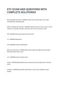 ETC EXAM IAED QUESTIONS WITH COMPLETE SOLUTIONS