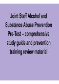 Joint Staff Alcohol and Substance Abuse Prevention Pre-Test Comprehensive Study Guide Exam Review Material Prevention Strategies and Policy Awareness 2025&sol; 2026