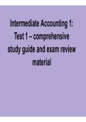 Intermediate Accounting 1 Test 1 Comprehensive Study Guide Exam Review Material Financial Reporting Accounting Principles and Concepts 2025&sol; 2026