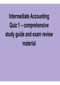 Intermediate Accounting Quiz 1 Comprehensive Study Guide Exam Review Material Financial Reporting Basics Accounting Principles 2025&sol; 2026