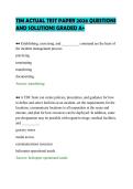 TIM ACTUAL TEST PAPER 2026 QUESTIONS &NewLine;AND SOLUTIONS GRADED A&plus;