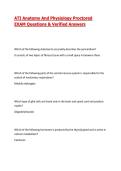 ATI Anatomy And Physiology Proctored EXAM Questions & Verified Answers