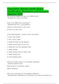 Psychiatric Mental Health Board Certification Questions and Answers Updated 2026