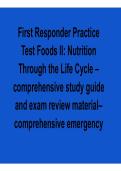 Foods II Nutrition Through the Life Cycle Comprehensive Study Guide Exam Review Material Food Science and Lifespan Nutrition 2025&sol; 2026