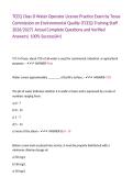 TCEQ Class D Water Operator License Practice Exam by Texas Commission on Environmental Quality &lpar;TCEQ&rpar; Training Staff 2026&sol;2027&vert; Actual Complete Questions and Verified Answers&vert; 100&percnt; Success&lpar;A&plus;&rpar;&NewLine;&NewLine;