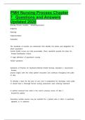 PMH Nursing Process Chapter 7 &Tab;Questions and Answers Updated 2026