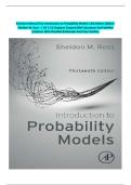 Complete Test Bank For Introduction to Probability Models &lpar;13th Edition&comma; 2021&rpar; &ndash; &ndash;Ross &vert; All 13 Chapters Covered &vert; Including Rationales And Case Study&period;