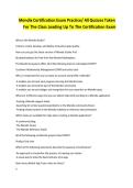 Mendi x Certification Exam Practice&sol; All quizzes taken for the class leading up to the certification exam