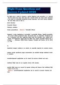 Flight Exam Questions and Answers Updated 2026