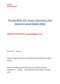 Purdue BIOL 203 Exam 3 Questions And Answers Latest Update 2026
