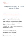 Bio 203 Exam 2 Questions And Answers Latest Update 2026