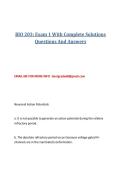 BIO 203 Exam 1 With Complete Solutions Questions And Answers
