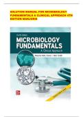 SOLUTION MANUAL FOR MICROBIOLOGY FUNDAMENTALS A CLINICAL APPROACH 4TH EDITION MARJORIE