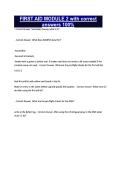 FIRST AID MODULE 2 with correct answers 100&percnt;