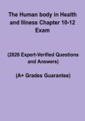 Human Body in Health & Illness Chapters 10&ndash;12 Study Guide & Revision Notes 2026