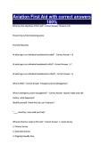 Aviation First Aid with correct answers 100&percnt;